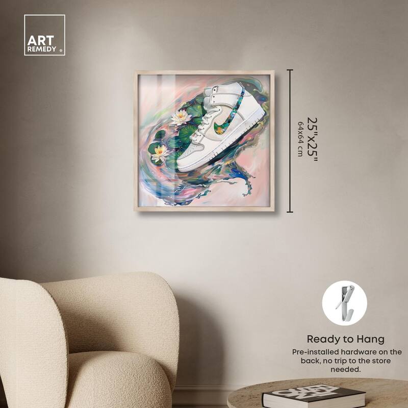 Lilypads Sneaker Splash Shadowbox by Art Remedy