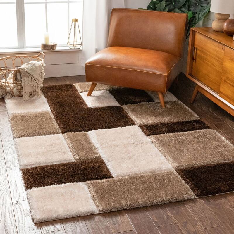 Well Woven San Francisco Escondido Geometric Shag Area Rug