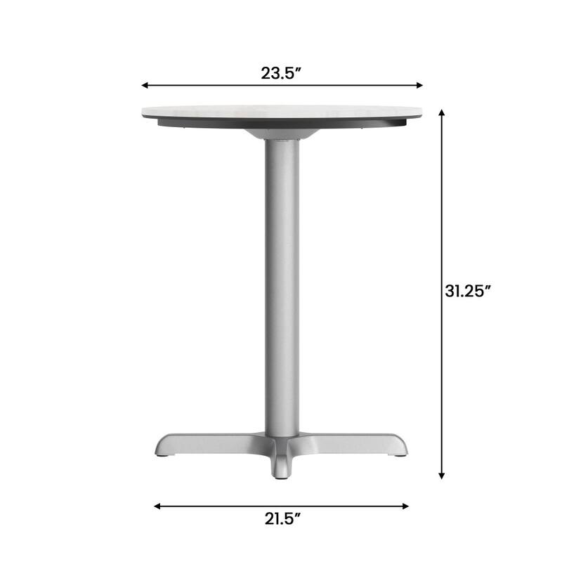 Commercial All-Weather HPL Tabletop with Crisscross Base