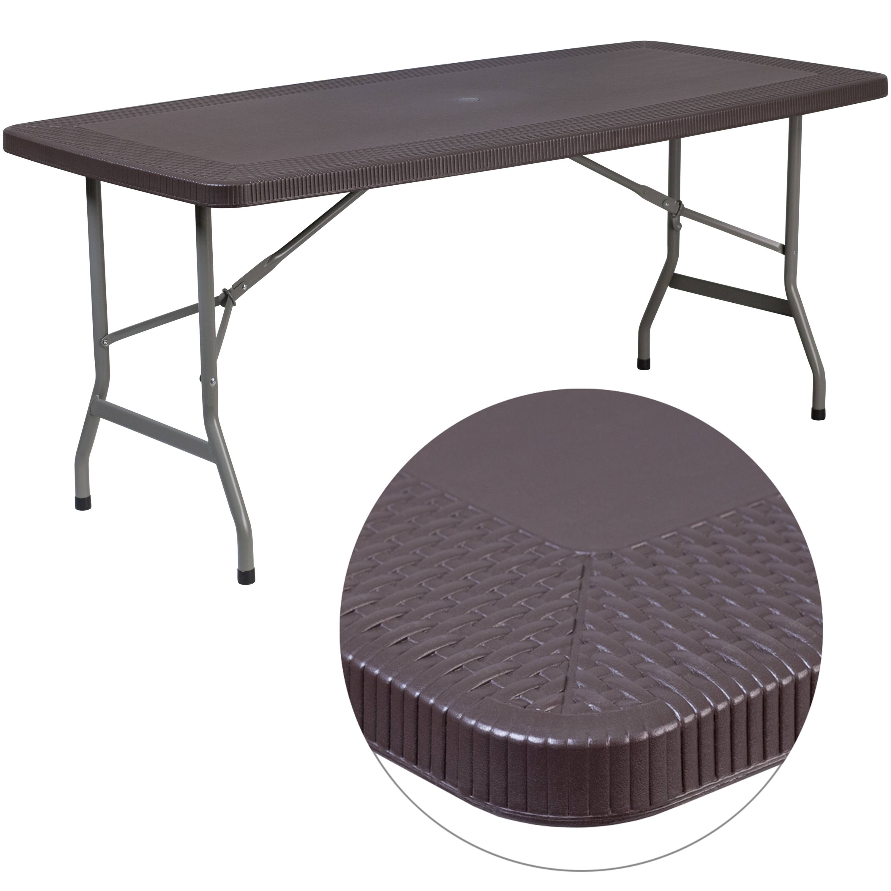 plastic folding patio table