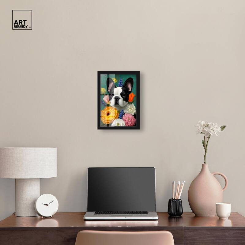 Secret Garden Frenchie Shadowbox by Art Remedy