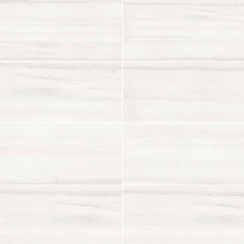 Porto 12x24 Dolomite Glossy Porcelain Tile - Floor & Wall - Large Format