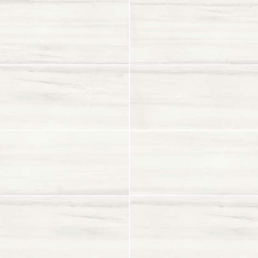 Porto 12x24 Dolomite Glossy Porcelain Tile - Floor & Wall - Large Format