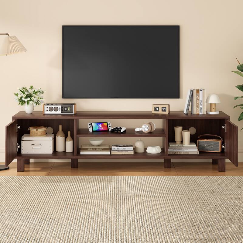 Mid-Century Modern 63" TV Stand Media Console Table Entertainment Center for Living Room