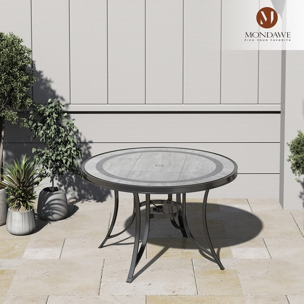 11 foot gray patio umbrella Grey Scalloped Edge 11' Crank Outdoor Patio Umbrella  The Well Appointed  House