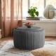 preview thumbnail 4 of 55, 30" W Round Velvet Upholstered Storage Ottoman with Flip Top Tray