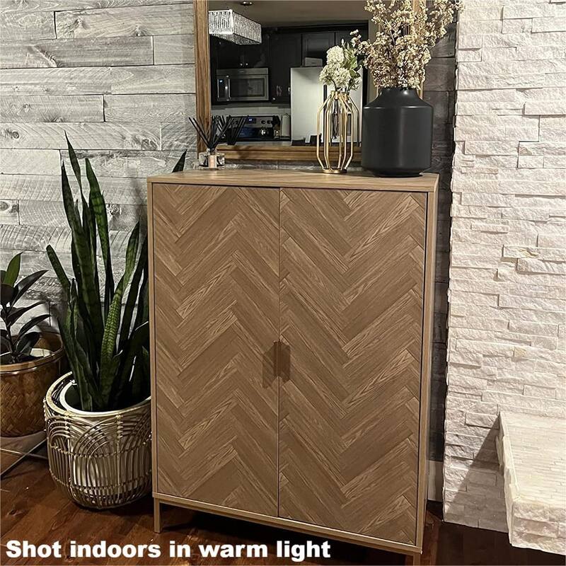Anmytek Modern 2-Door Wood Buffet Sideboard Accent Storage Cabinet with Adjustable Shelves