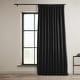 preview thumbnail 53 of 160, Exclusive Fabrics Textured Faux Linen Extra Wide Room Darkening Curtains for Bedroom & Living Room Curtains (1 Panel) 100 X 108 - Essential Black