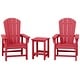 preview thumbnail 113 of 194, Laguna Kids Outdoor Poly Adirondack Chair With Side Table 3-Piece Set Red