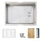 preview thumbnail 2 of 31, STYLISH 25 inch Stainless Steel 16G Workstation Undermount Kitchen Sink - 25" x 19" x 10"