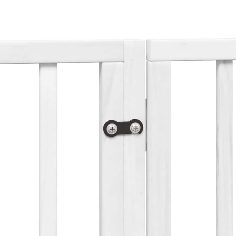 vidaXL Dog Gate Foldable Poplar Wood