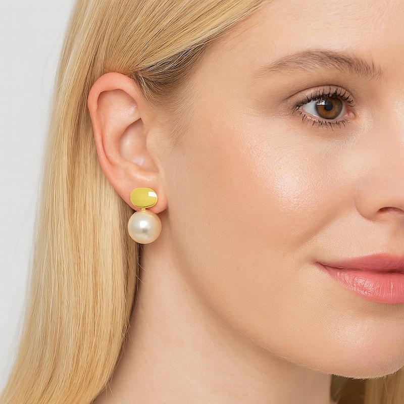Pearl Drop Earrings - 1" Long