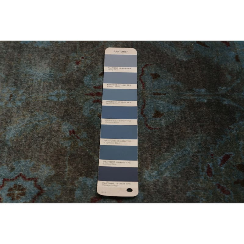 ECARPETGALLERY Hand-knotted Vibrance Light Denim Blue Wool Rug - 6'1 x 8'5