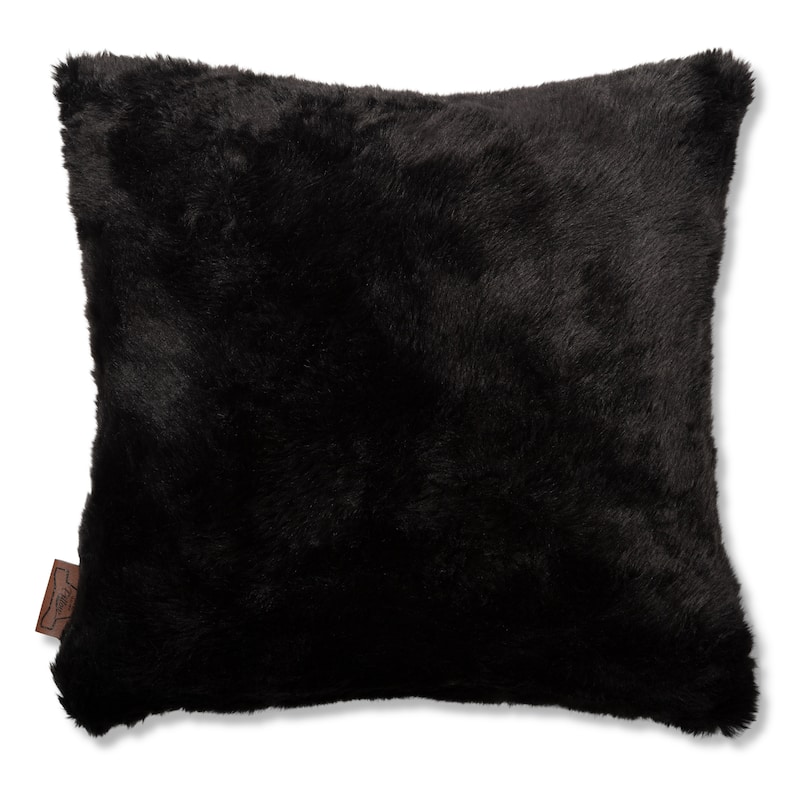 18x18 2-tone Fabulous Fake Fur Throw Pillow - Black Panther, 1 PCS