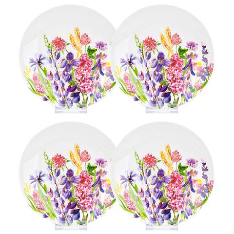 STP Goods Lavender Meadow Bone China Dessert Plate Set of 4 - 7.5"