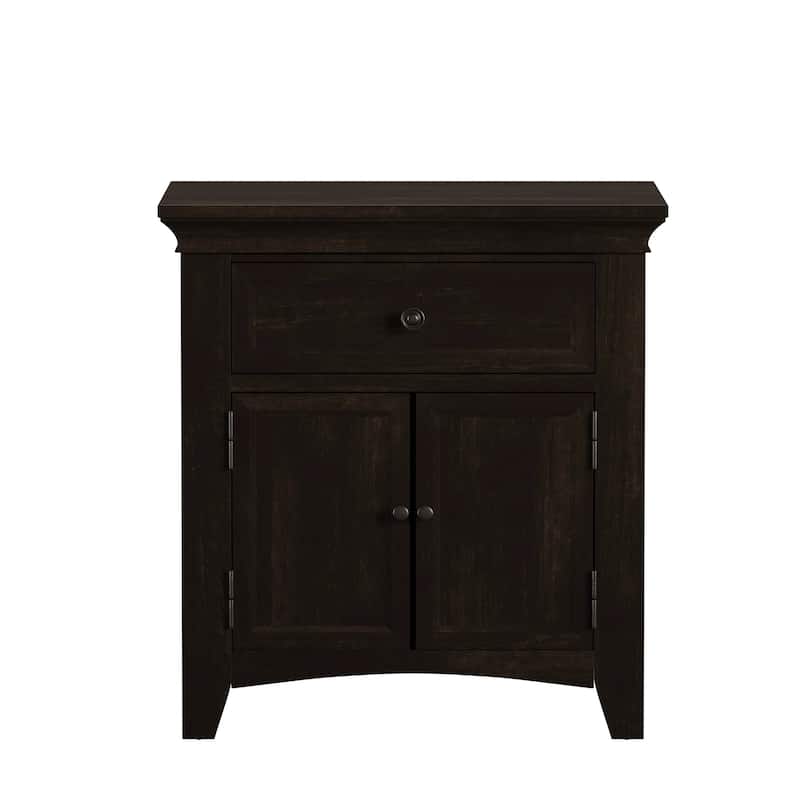 Ediline 1-drawer Wood Cupboard Nightstand with Charging Station by iNSPIRE Q Classic