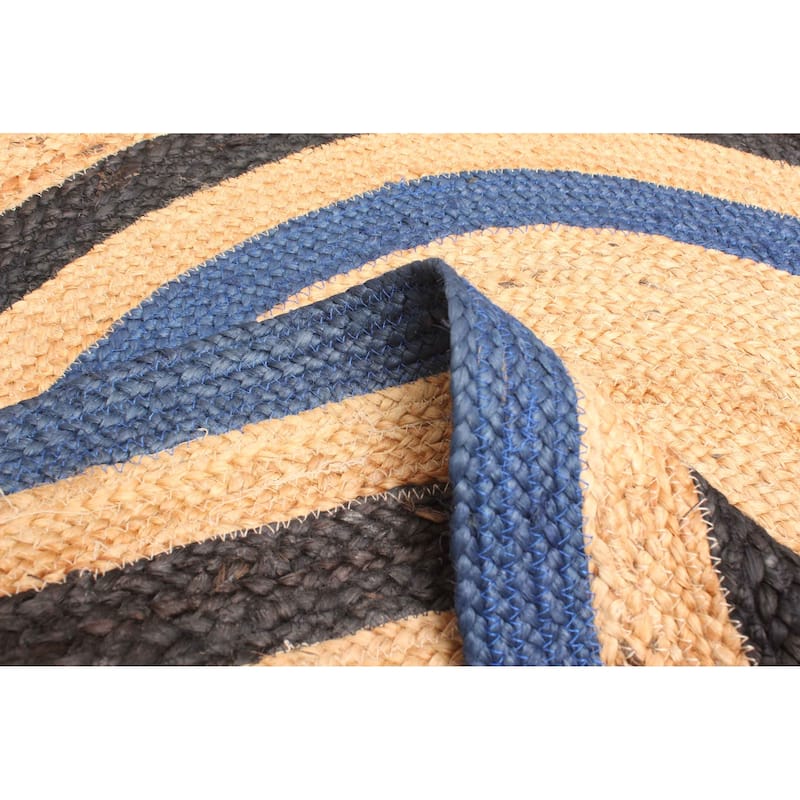 ECARPETGALLERY Braided Weave Palas Denizli Tan Jute Rug - 3'4 x 3'4