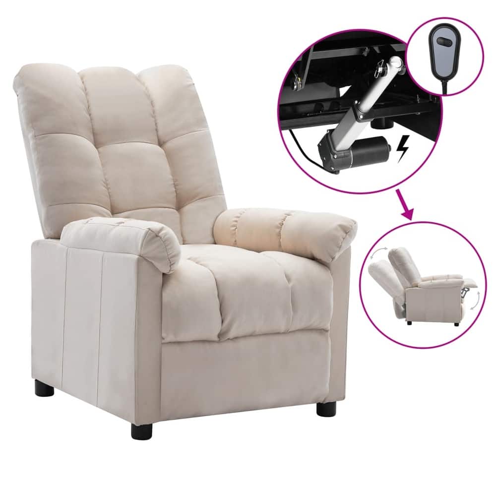 vidaXL Recliner Chair Leisure Cozy Recliner for Home Theater Cinema Fabric - 29.1" x 38.9" x 40.1"