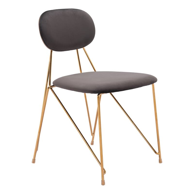 Georges Dining Chair Gray & Gold
