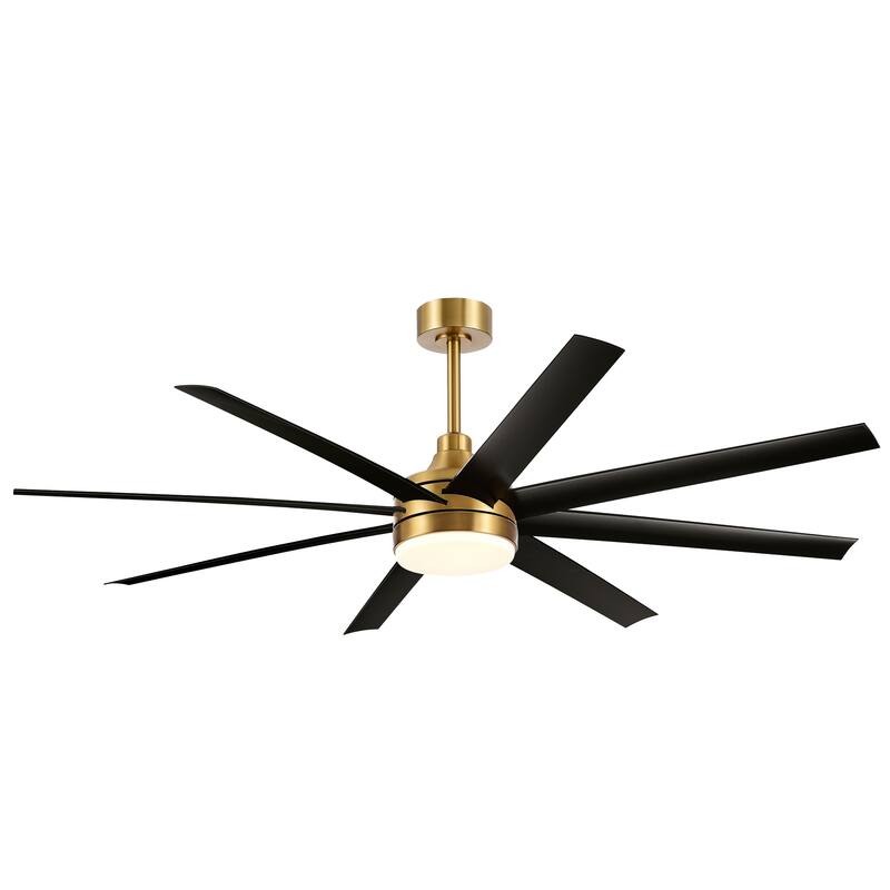 65"/72"/84" Modern LED Ceiling Fan with Light and Remote(8-Blade)