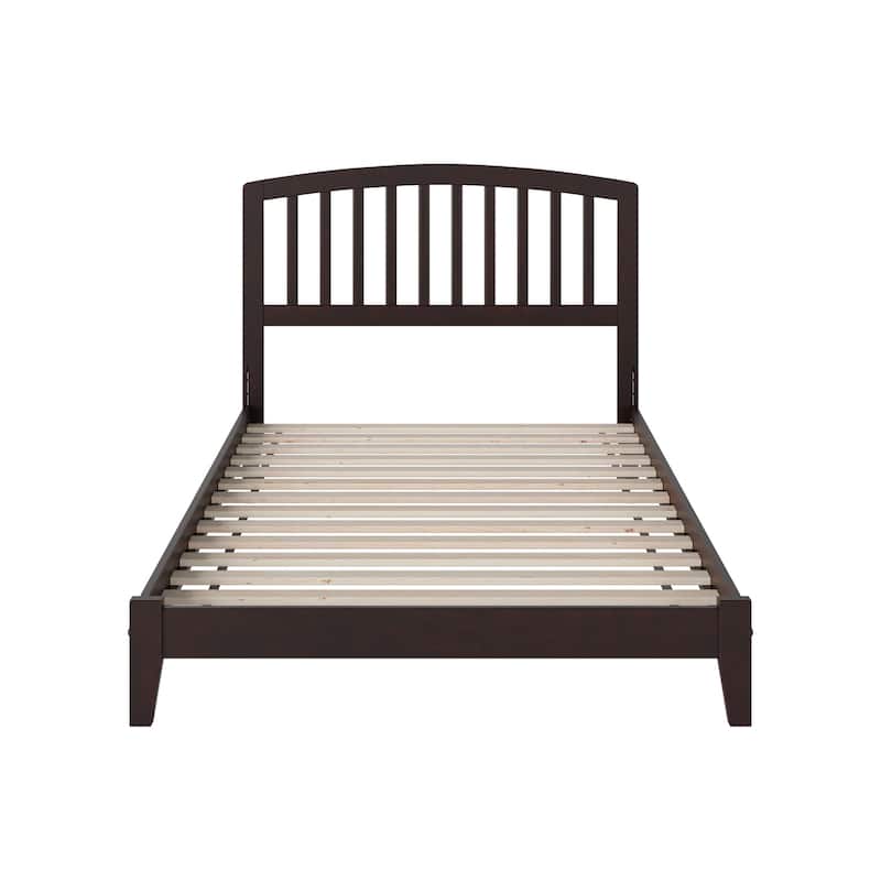 Platform Bed - Sleek Bowed Design & Sturdy Slats for Bedroom