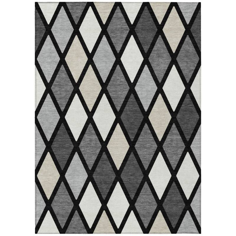 HomeRoots Geometric Transitional Rectangle Outdoor Rug