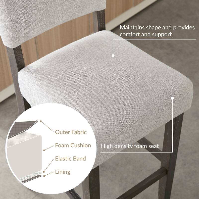 Leick Home Brax Upholstered Counter Height Barstool