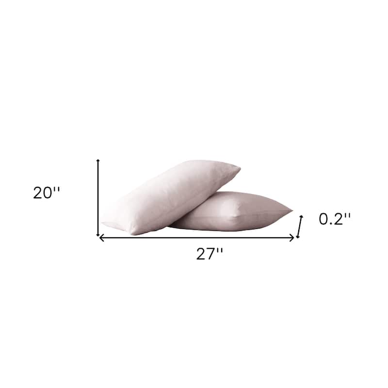 HomeRoots Set of Two Light Pink Linen Pillowcases