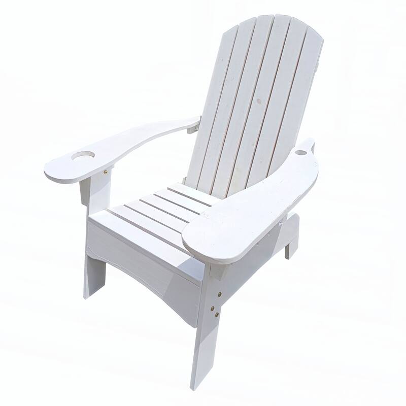 Outdoor or indoor Wood Adirondack chair,white