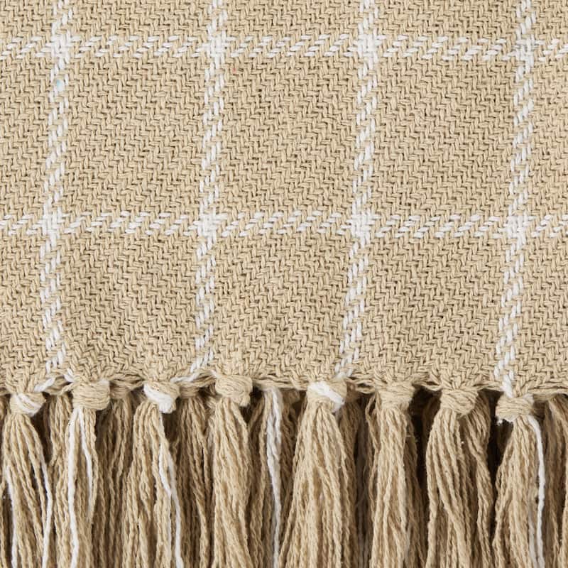 DII Checked Plaid Decorative Throw