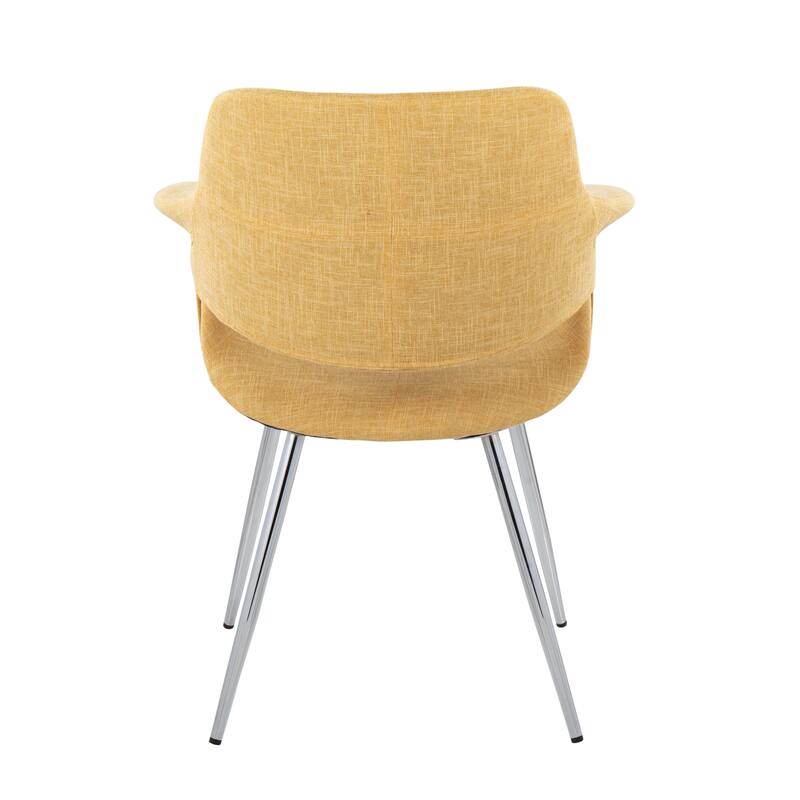 Silver Orchid Fauske Upholstered Chair with Metal Legs - Set of 2