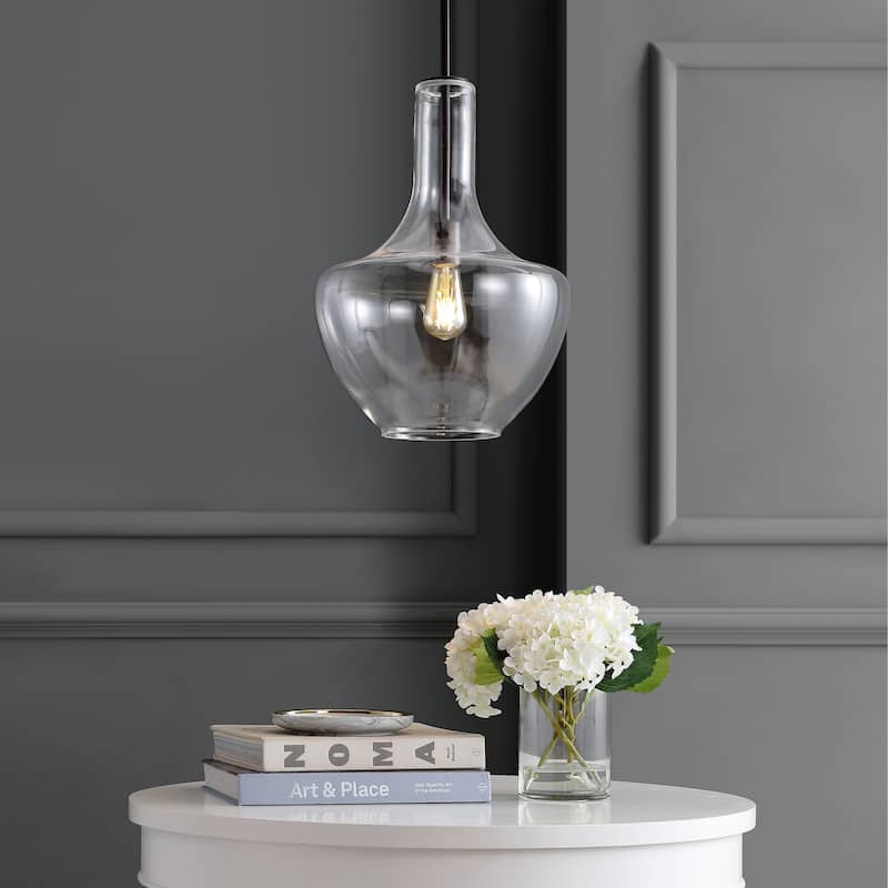 Bettina 1- Light Mid-Century Modern Iron/Glass LED Pendant, by JONATHAN Y