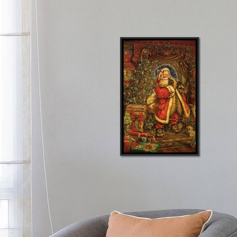 iCanvas "Christmas Presence" by Myles Pinkney Framed Canvas Print