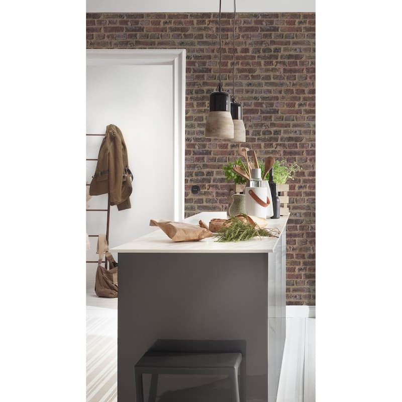 Galerie Wallcoverings Bricks and More Collection Realistic Brickshire Residents Matte Finish Vinyl on Non-woven Wallpaper Roll