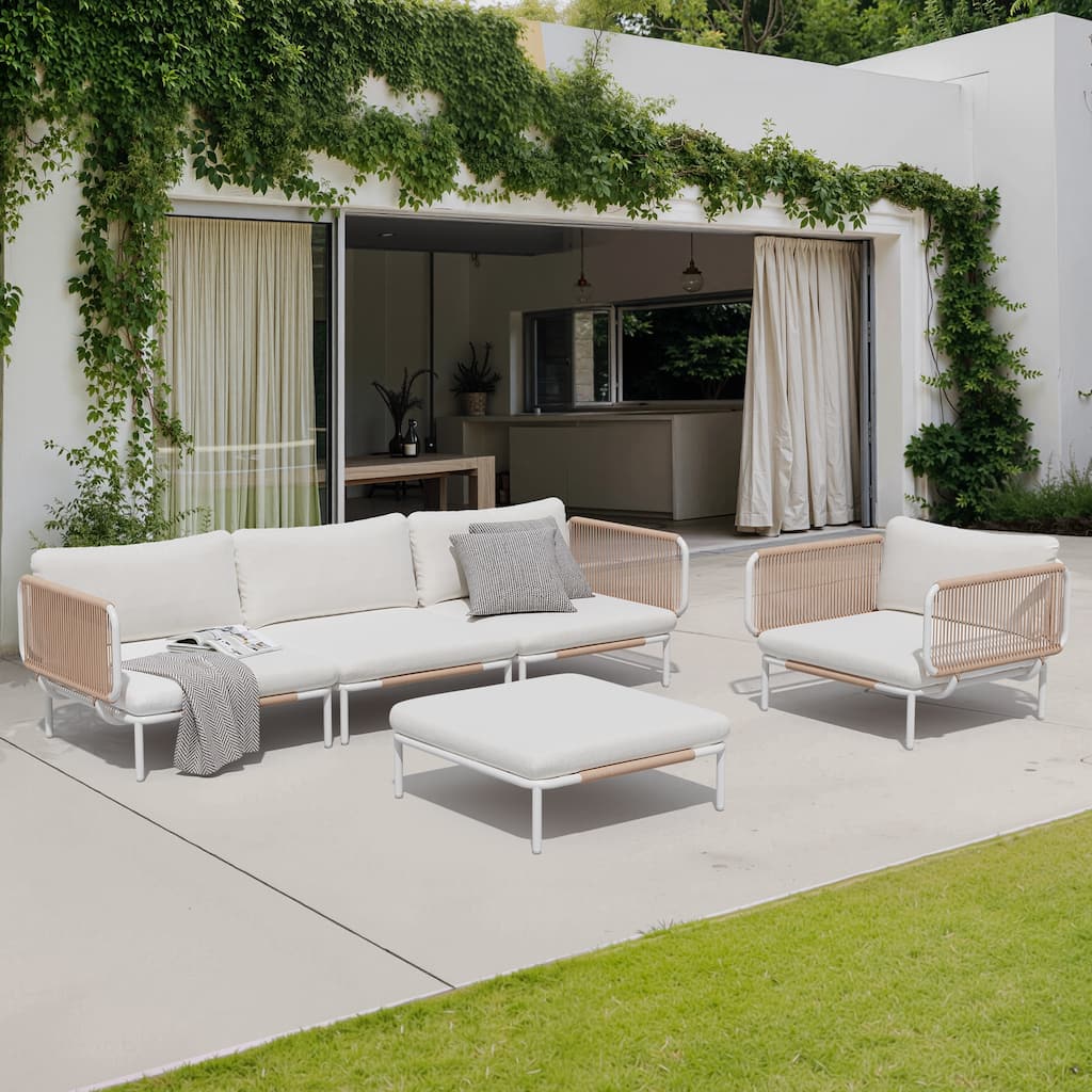 Free Combination DIY Outdoor Patio Set Sectional Sofa with Cushions