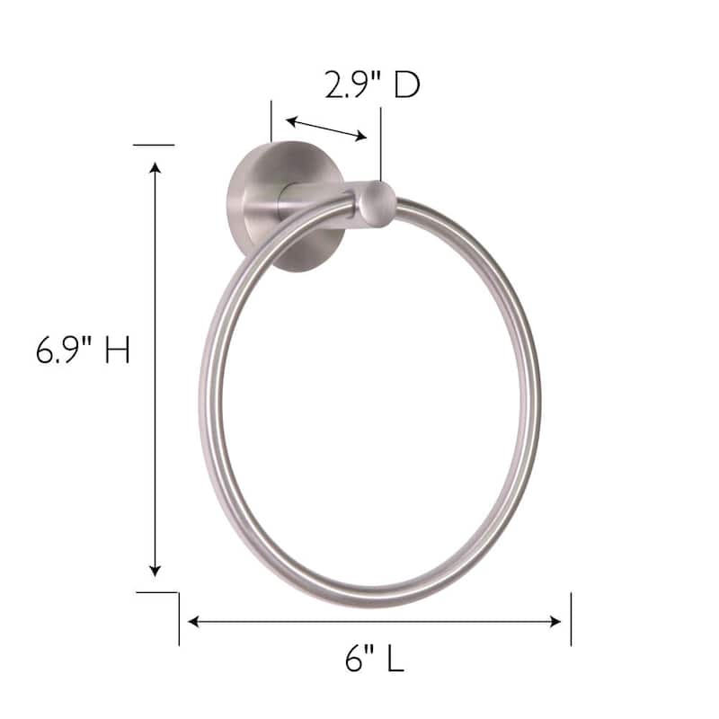 Design House 582767 Kelton 6" Wall Mounted Towel Ring