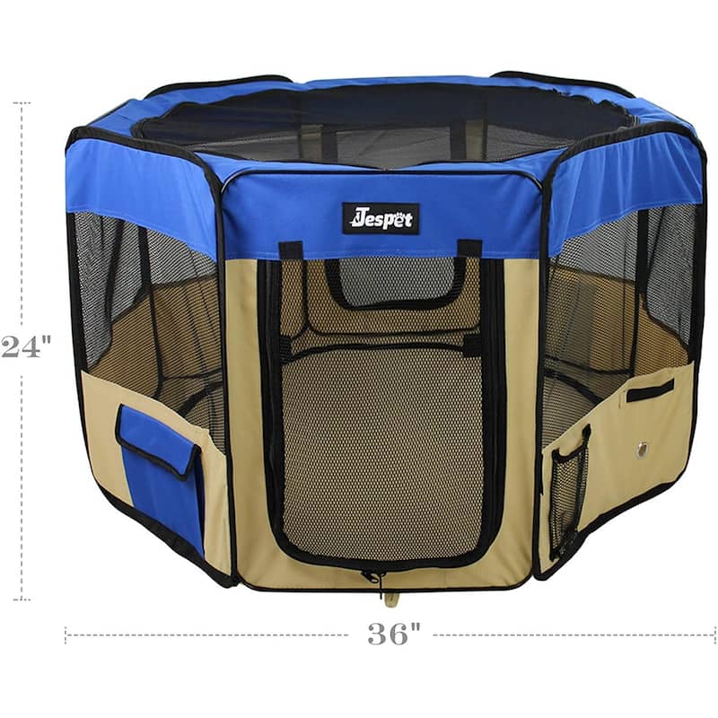 Jespet Soft-Sided Folding Dog & Cat Playpen