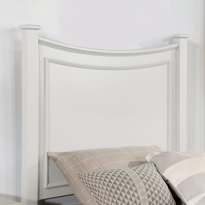 Furniture of America Wynter Modern White Wood Kid's Platform Bed with Trundle