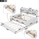 preview thumbnail 36 of 43, Full Size Wooden Captain Bed with Built-in Bookshelves, 3-Storage Drawers, and Trundle, Light Grey, Classic Style Bed Frame