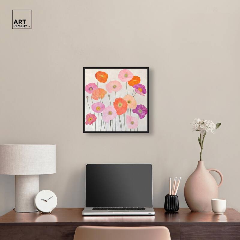 Sunset Poppy Chorus I Canvas by Art Remedy