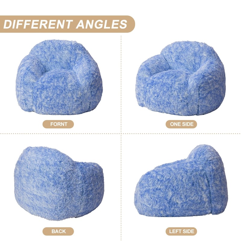 Bean Bag Chair, Plush Armrest Beanbag Sofa, Cozy Lounge Seat