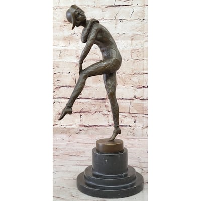 Dancer By D.H. Chiparus Bronze Sculpture Art Nouveau Figure Home Decor
