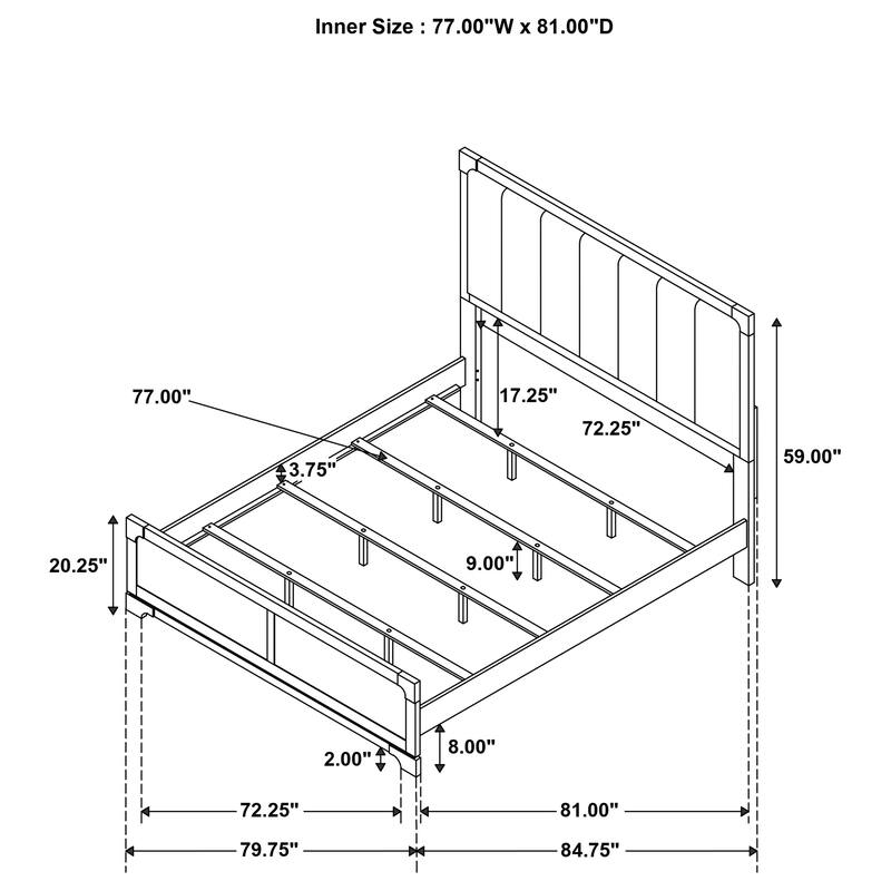 Gran Park Panel Bed Dark Cocoa