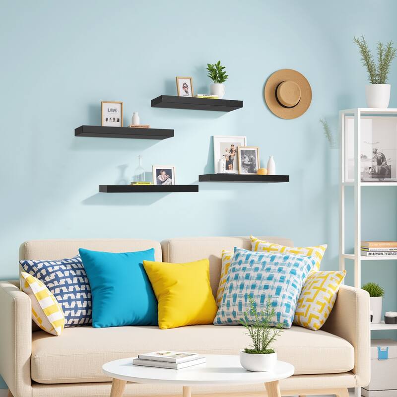 Homy Casa Wall-Mounted Floating Shelf, Set for Living, Modern Sturdy