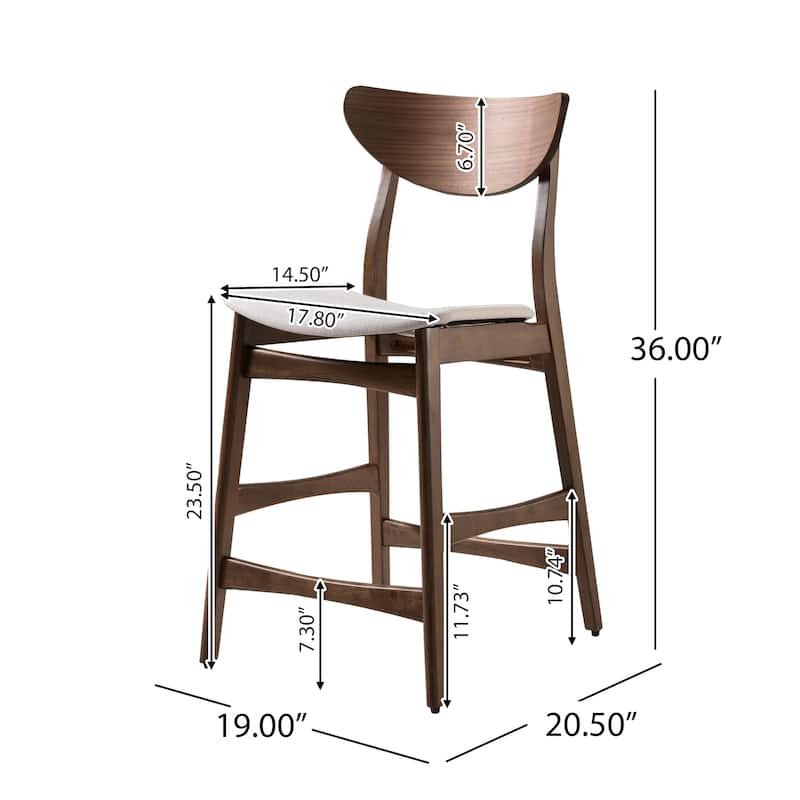 Carson Carrington Lund Wood 24-inch Counter Stool (Set of 2)
