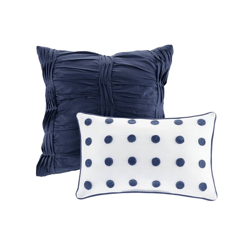Intelligent Design Maize Cotton Jacquard Duvet Cover Set with Euro Shams and Throw Pillows