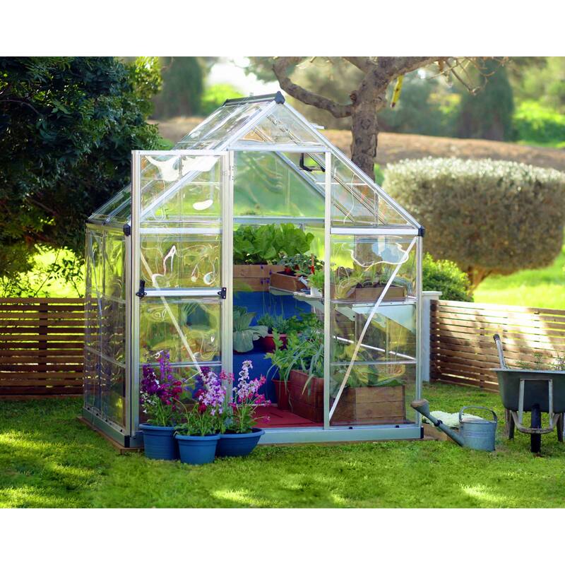 Harmony 6 ft. Silver & Grey /Clear DIY Greenhouse Kit