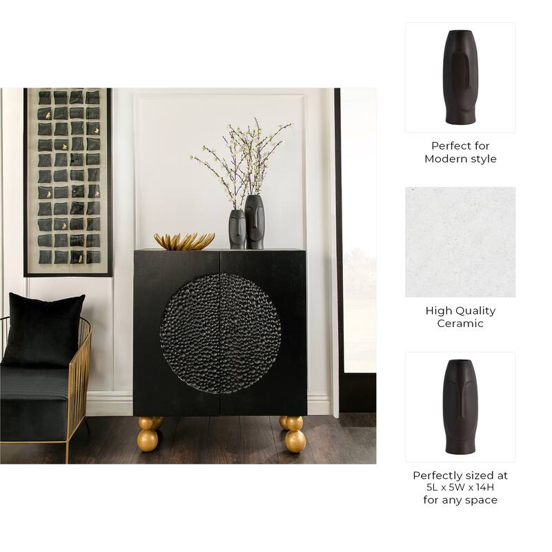 Ceramic Modern Face Design Flower Vase