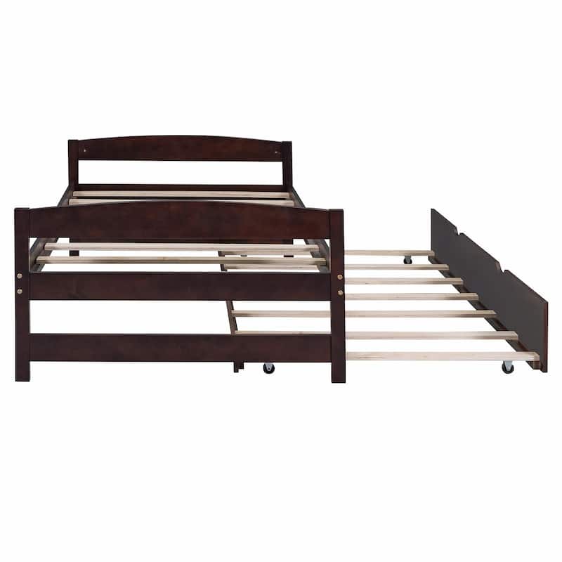 Twin Size Platform Bed with Twin Size Trundle