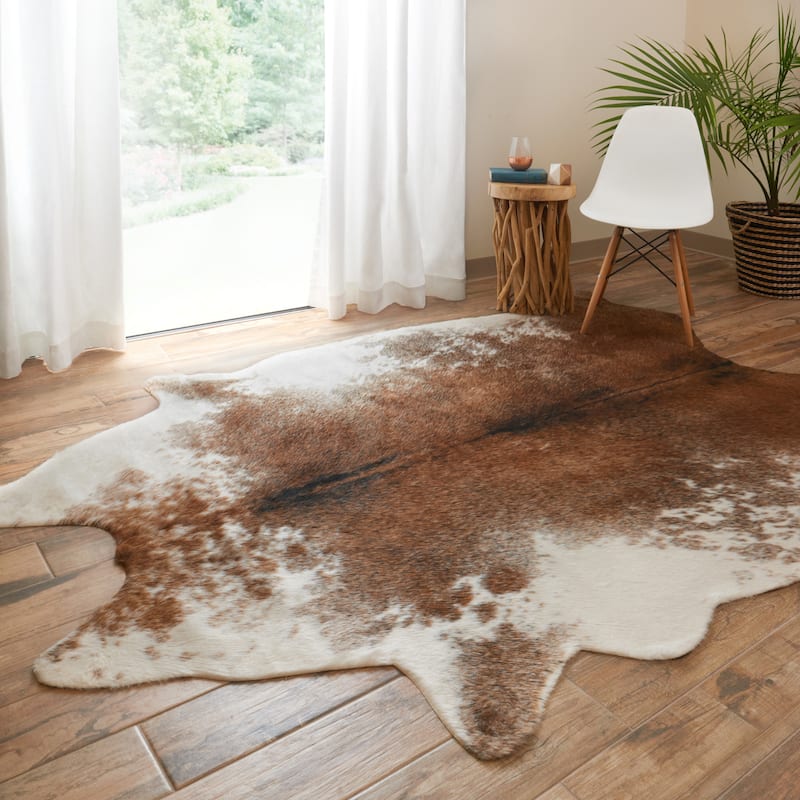 Carbon Loft van Leeuwenhoek Faux Cowhide Area Rug